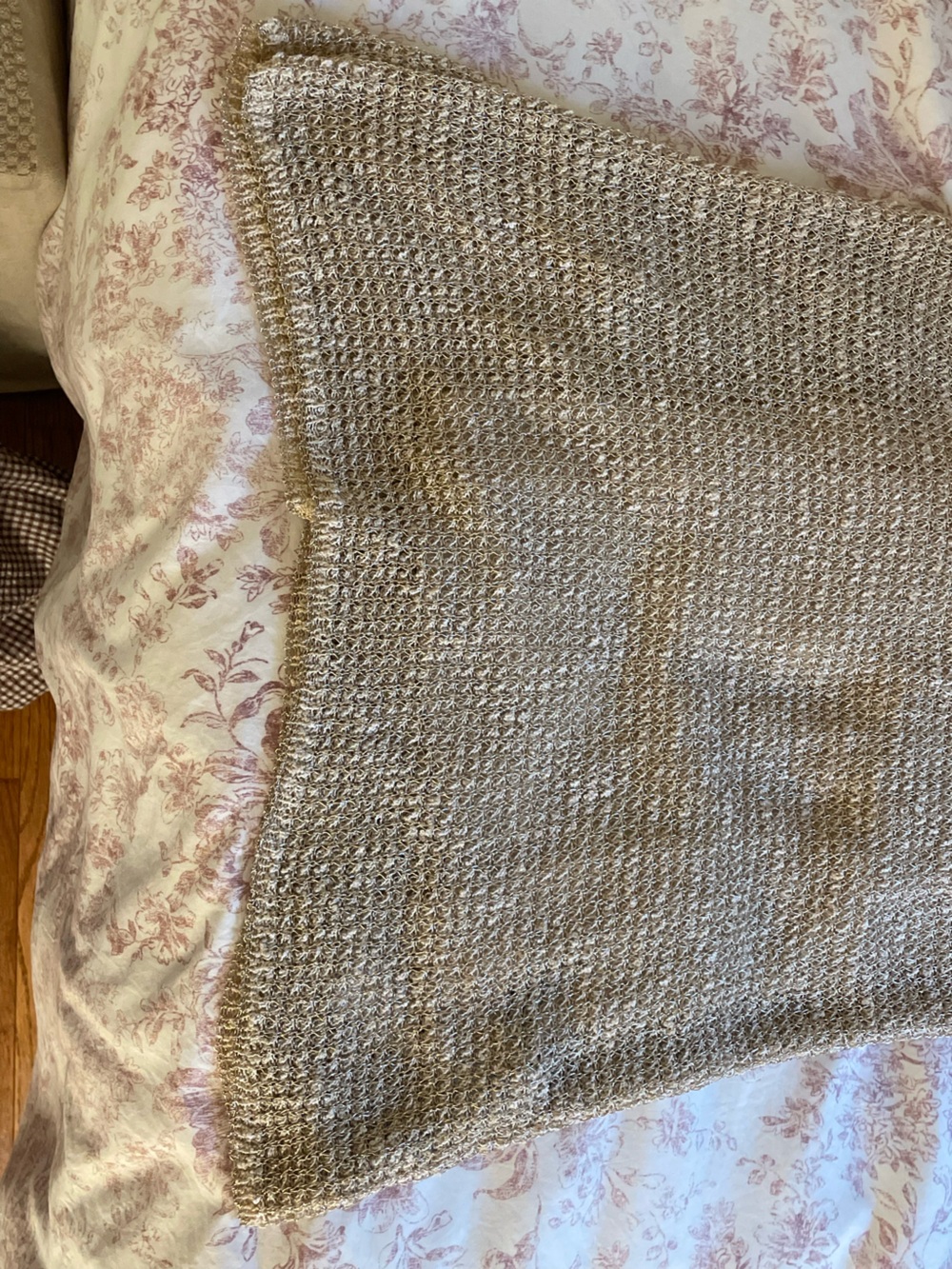 Zara Metallic Cream-Tan Crewneck Sweater - Picture 5 of 6
